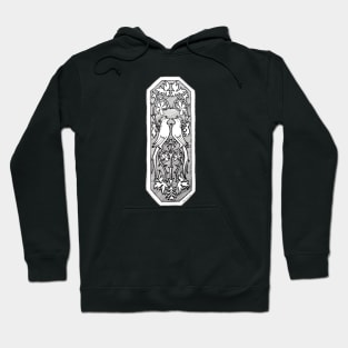 Ink drawing - 2 birds plaque Hoodie